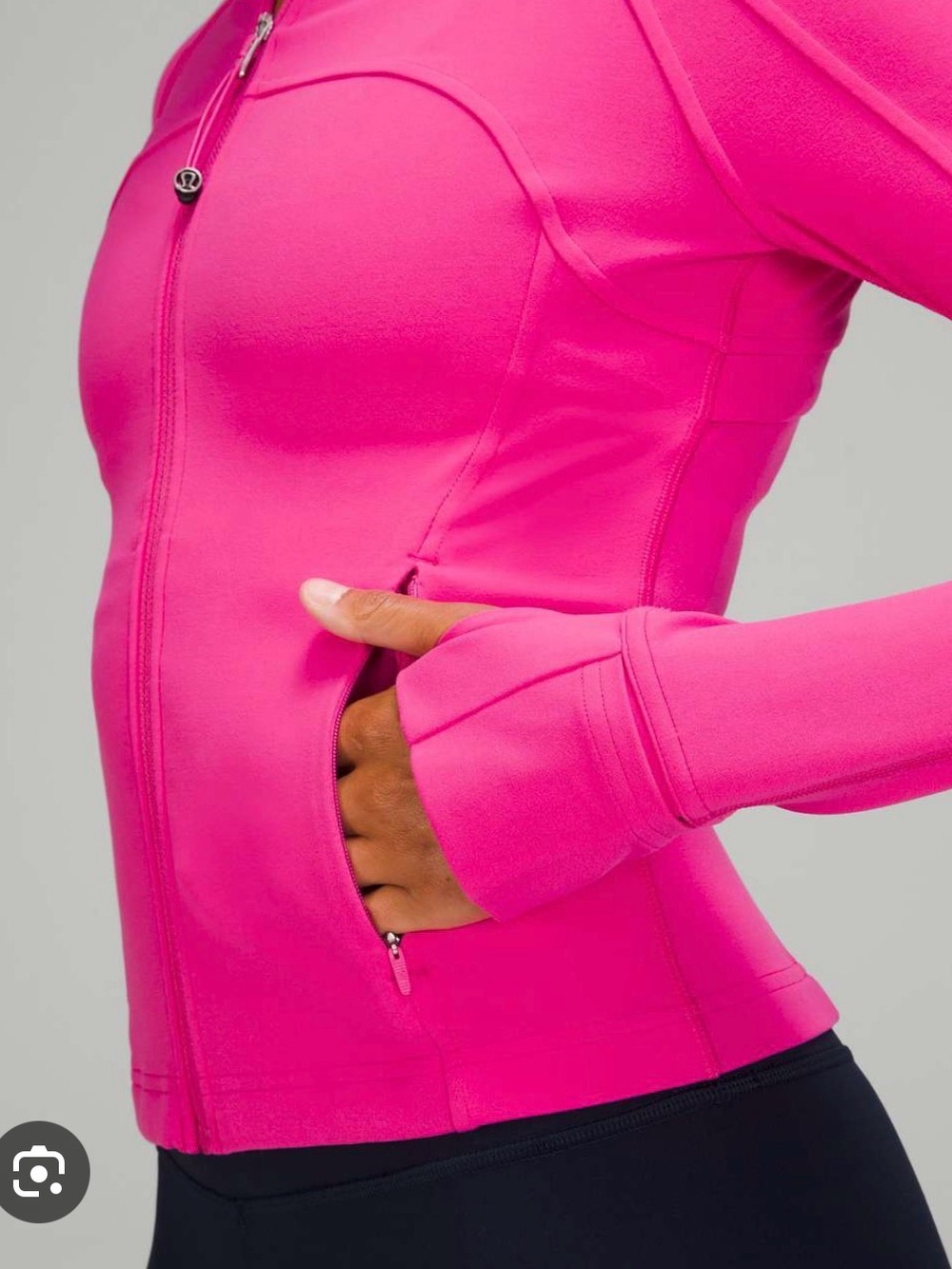 Lululemon Define Cropped Jacket Nulu Sonic Pink - Size 10 - Like New Condition - Picture 4 of 13